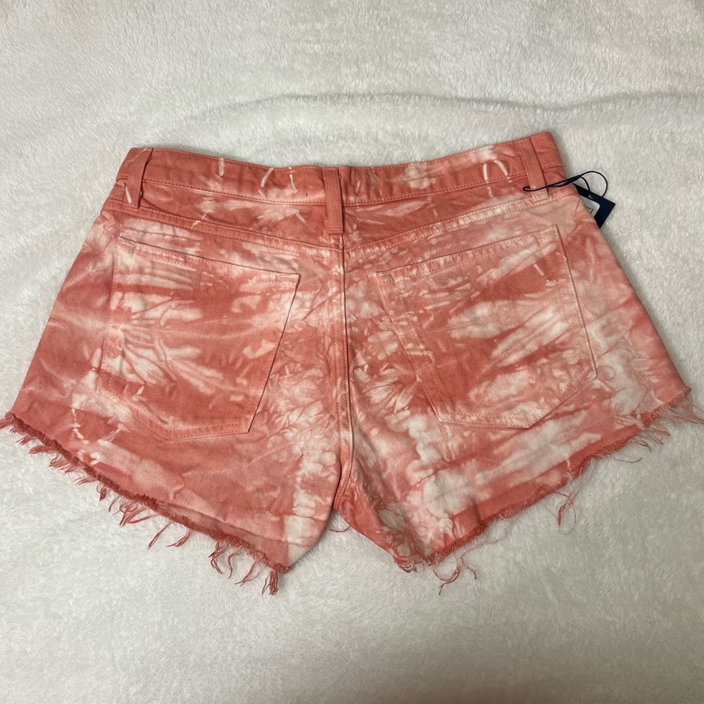 Ramy Brook Christy Boyfriend Tie Dye Pink Denim Cutoff Shorts Size 27 NWT - Picture 3 of 14